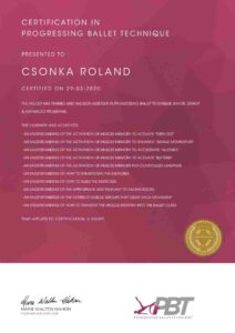 Csonka Roland PBT diploma